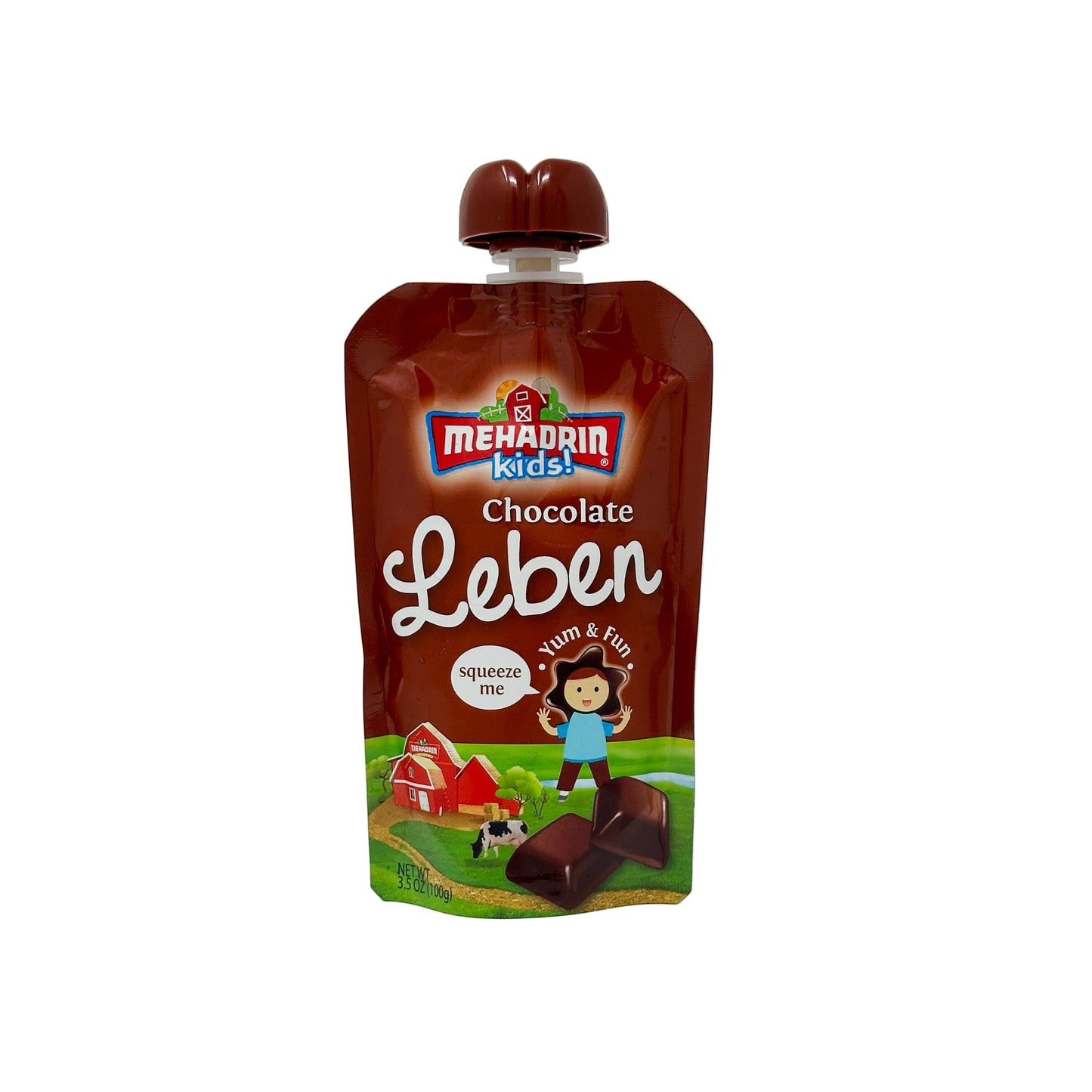 Mehadrin Chocolate Leben Squeeze 3.5 oz