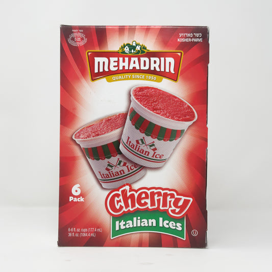 Mehadrin Cherry Italian Ices 6pk