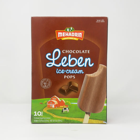 Mehadrin Chocolate Leben Ice Cream 10pk
