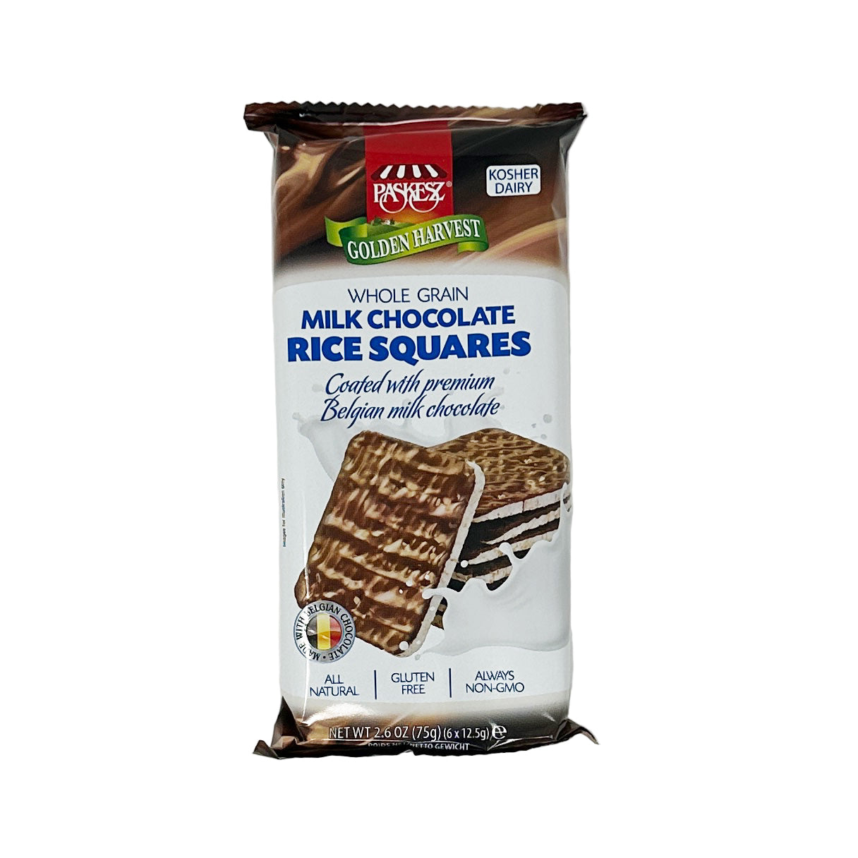 Paskesz Whole Grain Milk Chocolate Rice Squares 2.6 oz