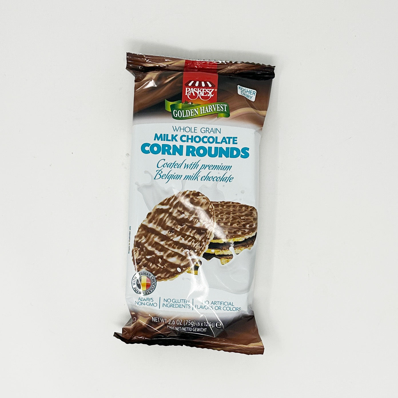 Paskesz Whole Grain Milk Chocolate Corn Rounds 2.6 oz
