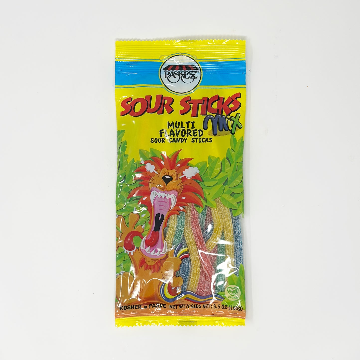 Paskesz Multi Flavor Sour Sticks 3.5 oz