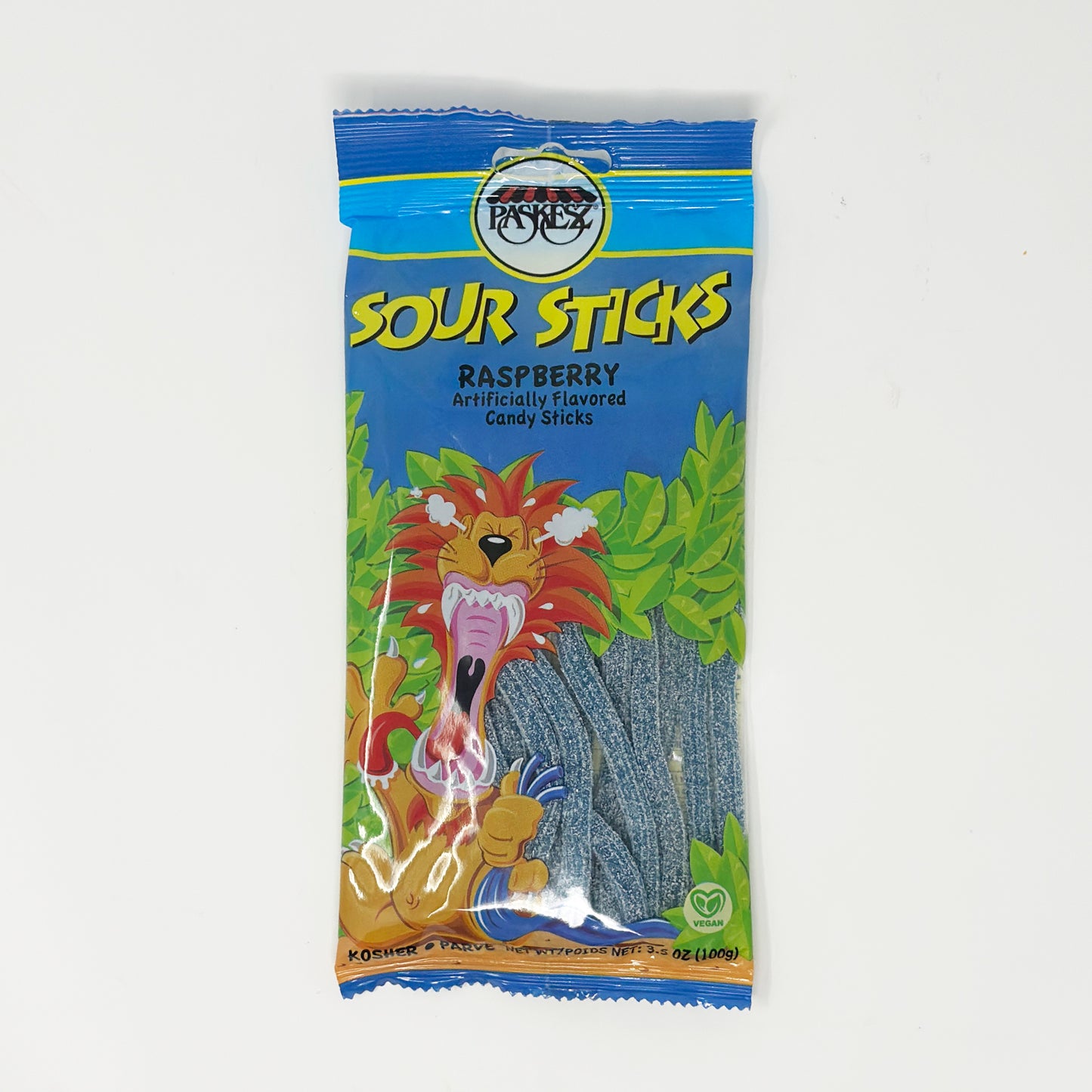 Paskesz Sour Sticks Raspberry 3.5 oz