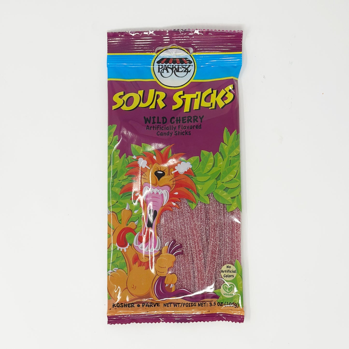Paskesz Sour Sticks Wild Cherry 3.5 oz