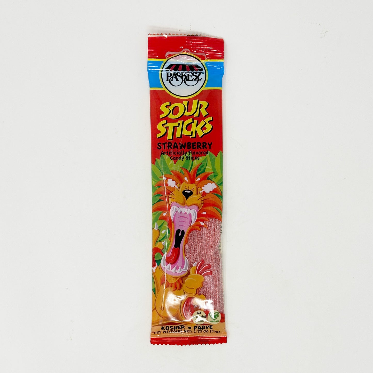 Paskesz Sour Sticks Strawberry 1.75 oz