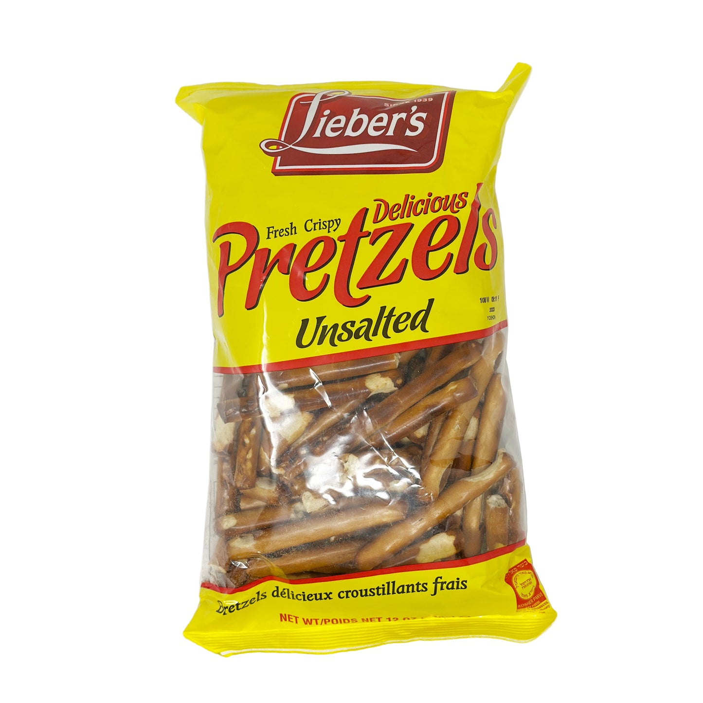 Lieber's Pretzels Sticks Unsalted 12 oz