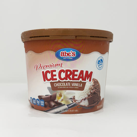 Abe's Ice Cream Chocolate Vanilla 0.5 gal