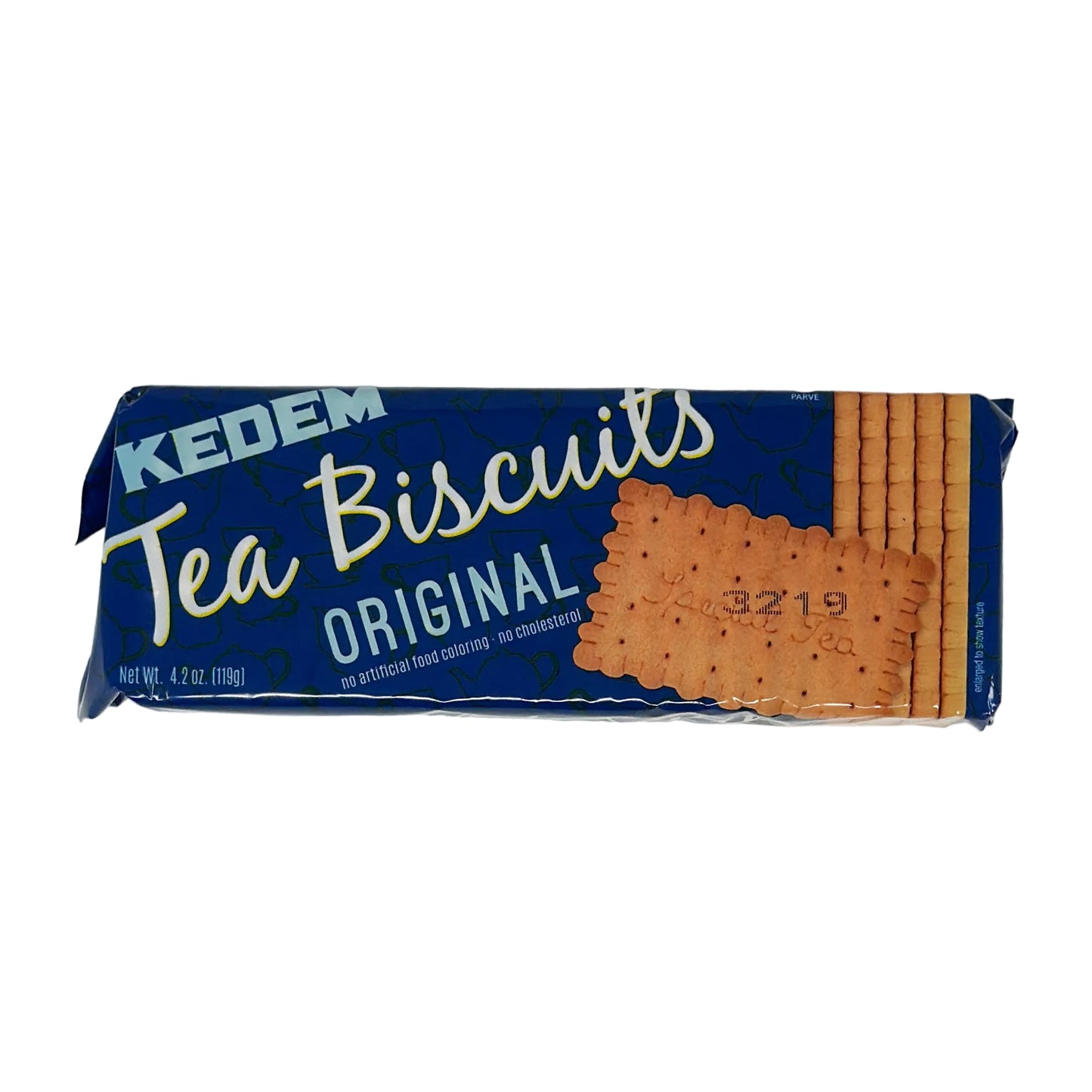 A package of Kedem Tea Biscuits Original flavor, 4.2 oz size, with visible biscuits and the brand name on the cover.