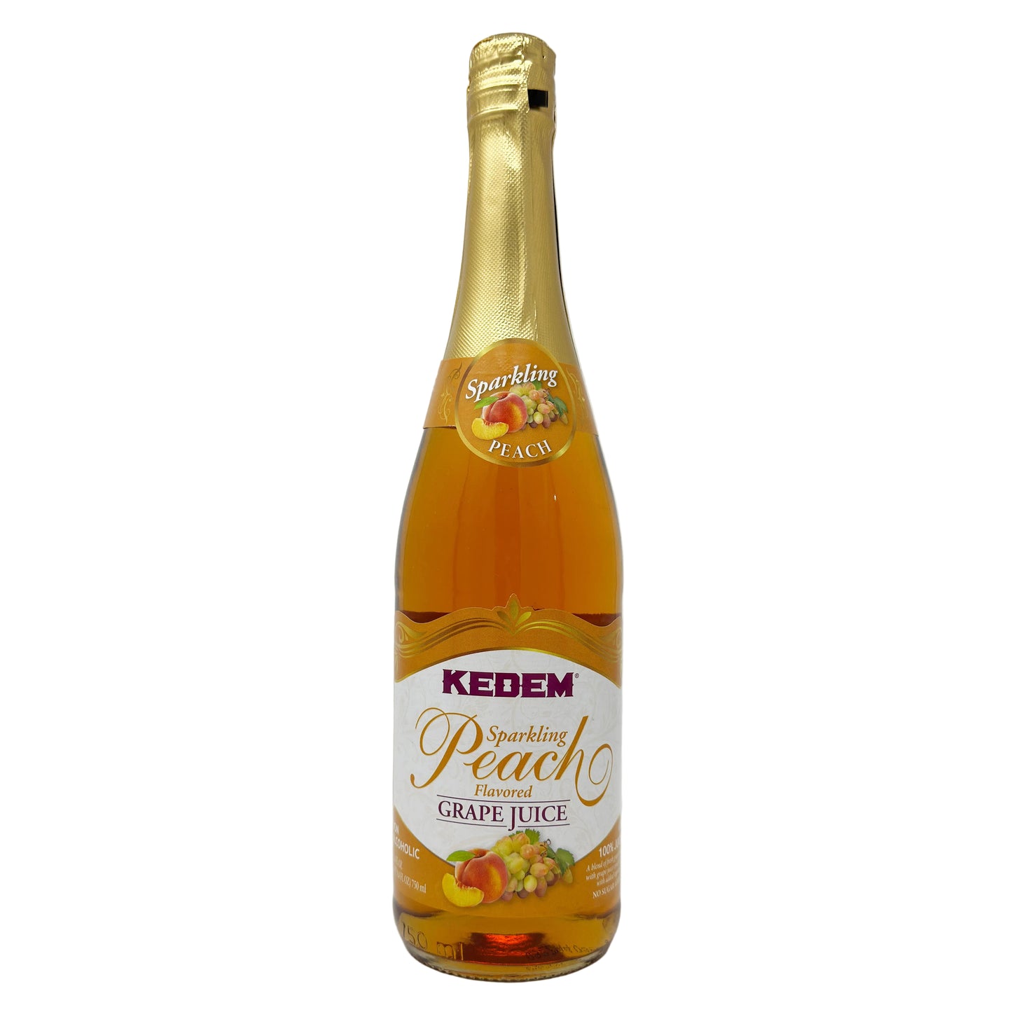 Kedem Sparkling Peach Flavored Grape Juice 25.3 oz