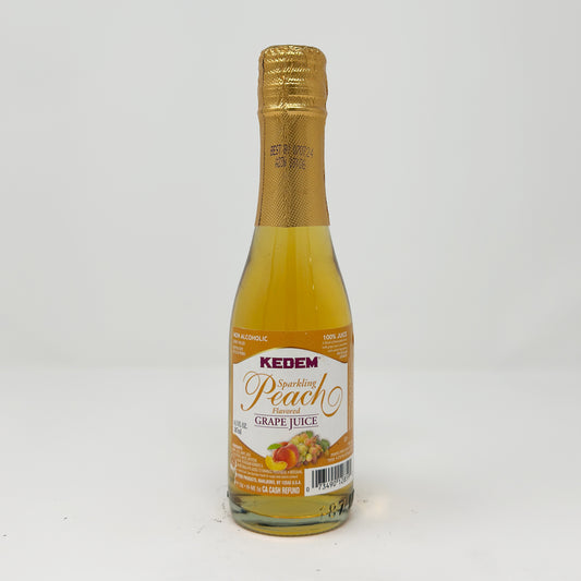 Kedem Mini Sparkling Peach Flavored Grape Juice 6.3 oz