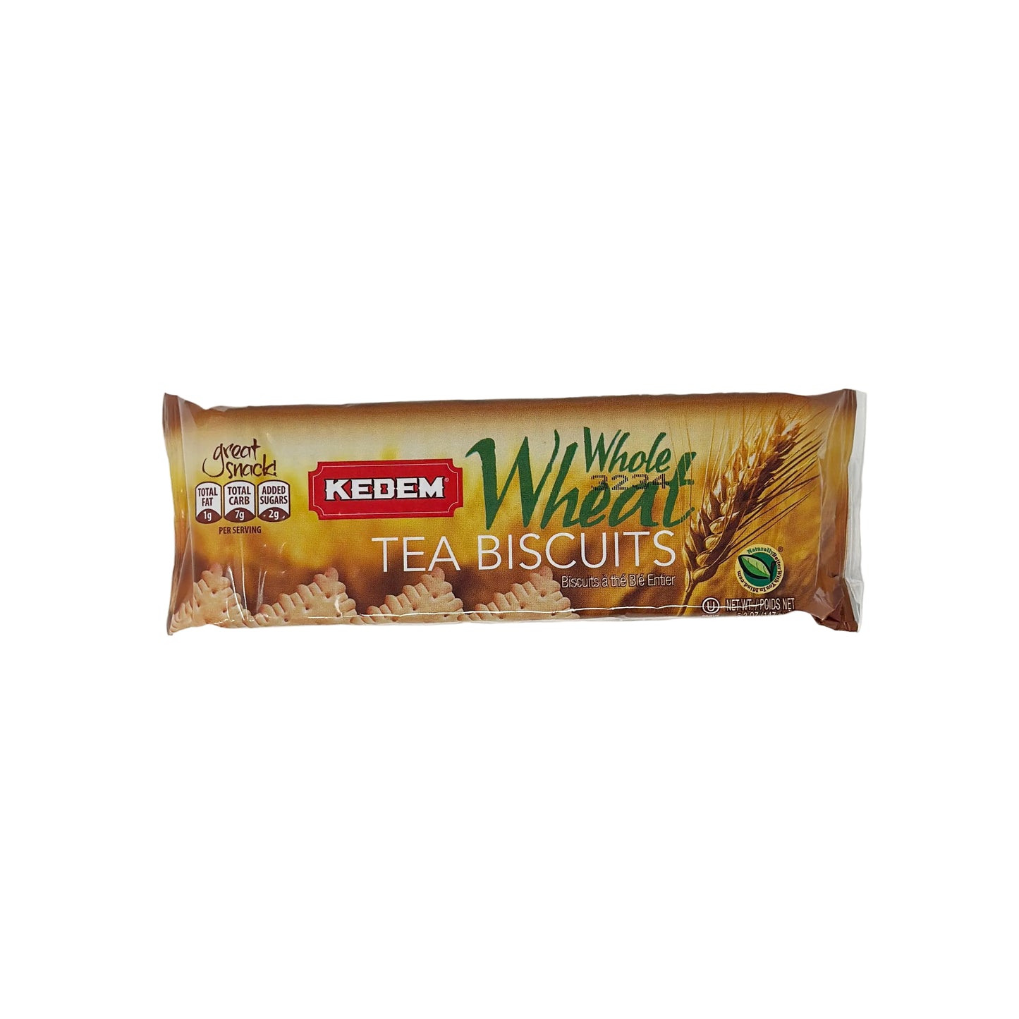 Package of Kedem Whole Wheat Tea Biscuits against a white background