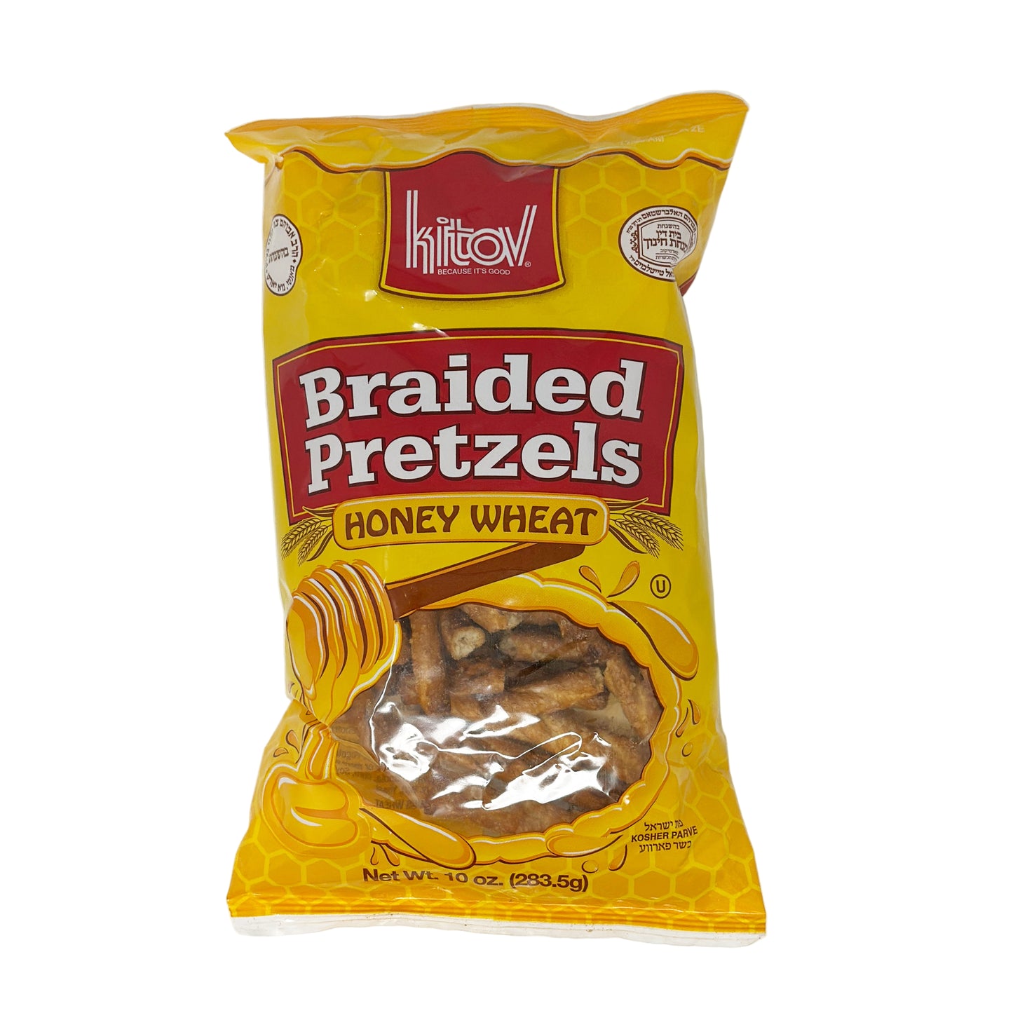 Kitov Braided Pretzels Honey Wheat 10 oz