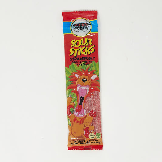 Paskesz Sour Sticks Strawberry 1.75 oz