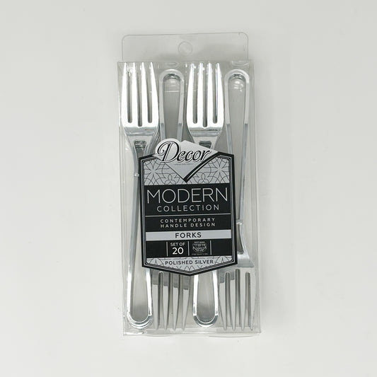 Decor Modern Collection Forks Polished Silver 20pk