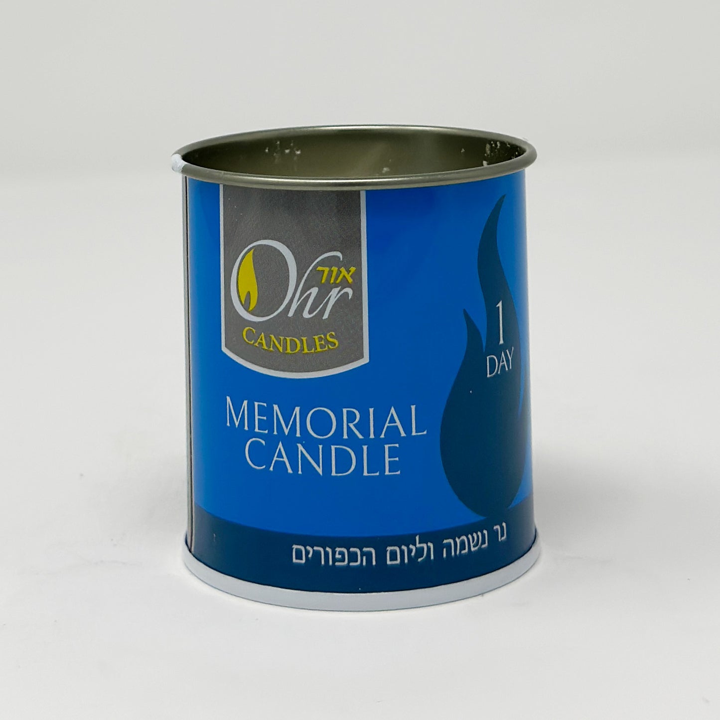 Ohr Memorial Candle 1 Day Tin