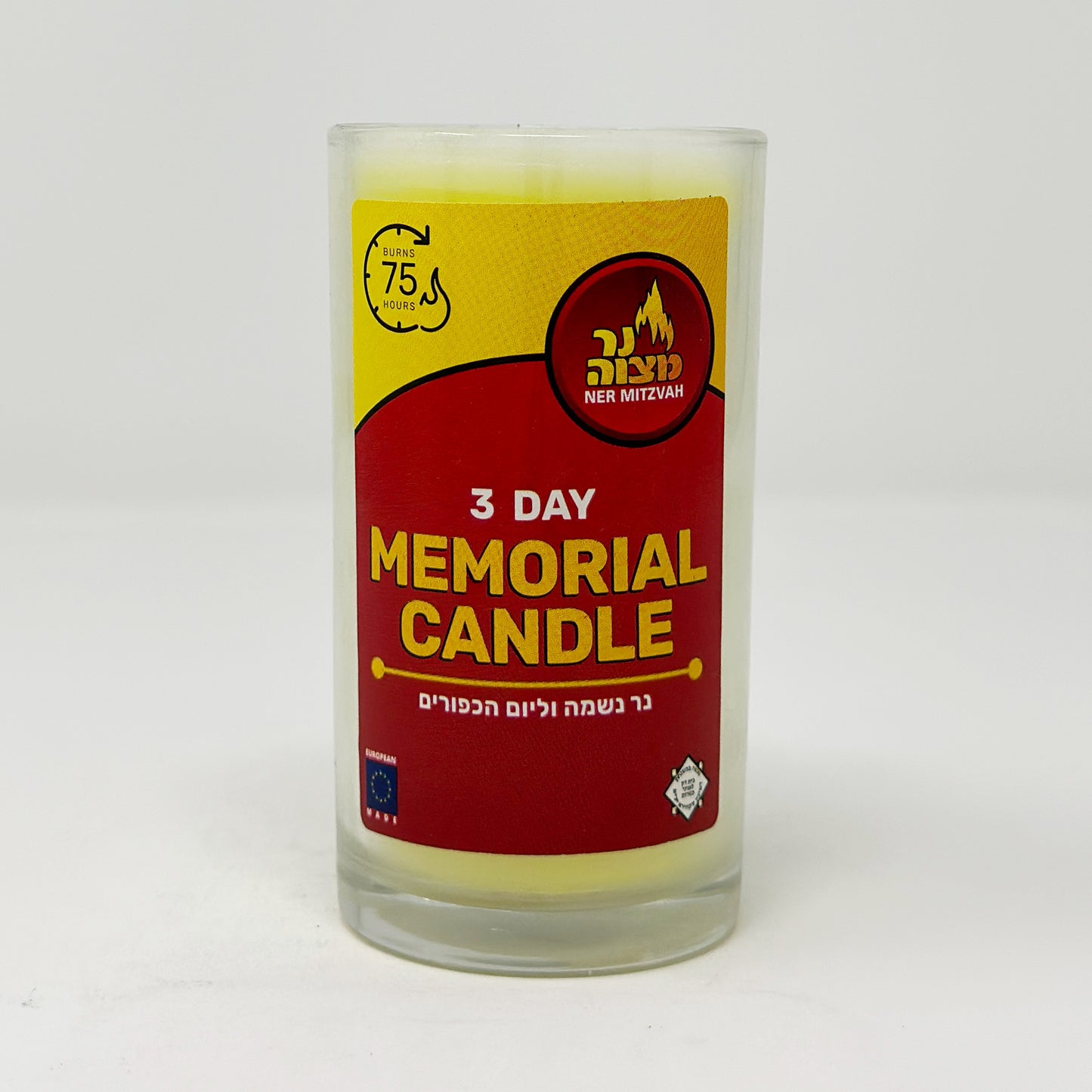 Ner Mitzvah 3 Days Memorial Candle