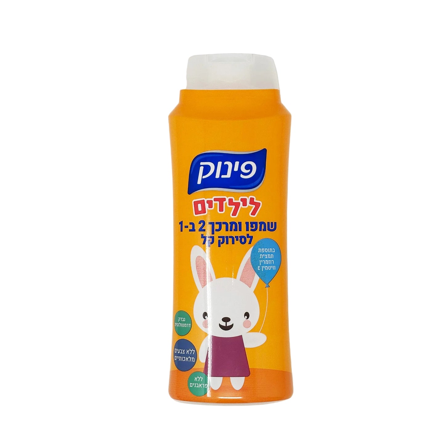 Bottle of Pinuk Kids 2 in 1 Shampoo + Conditioner with a cartoon rabbit character on the label.