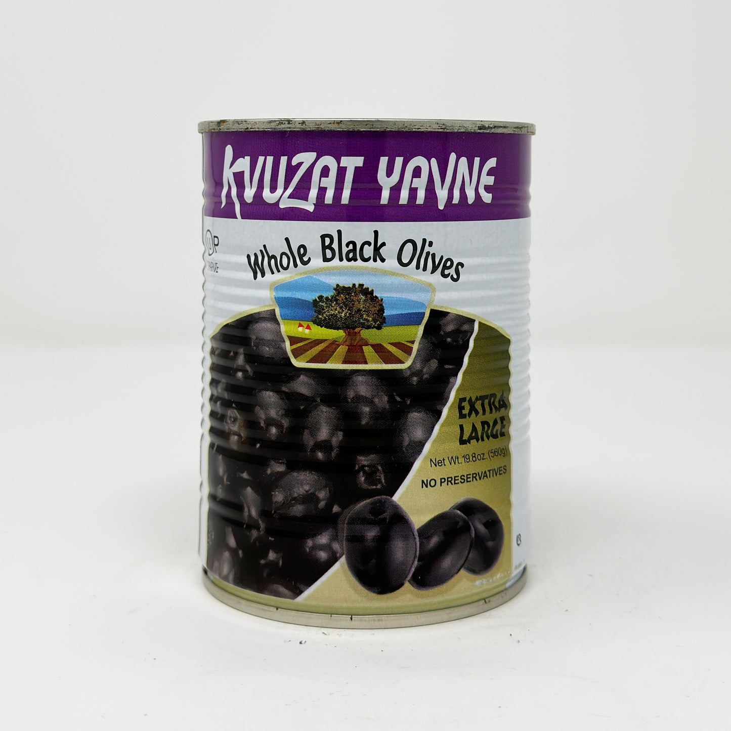 Kvuzat Yavne Whole Black Olives 19.8 oz
