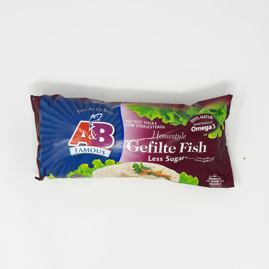 A&B Less Sugar Gefilte Fish 20 oz