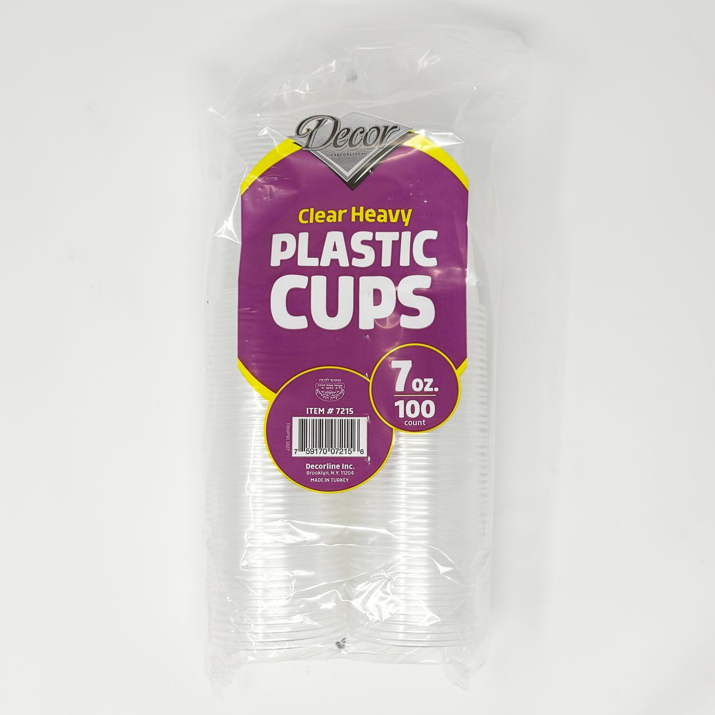 Decor Plastic Cups 7oz 100ct