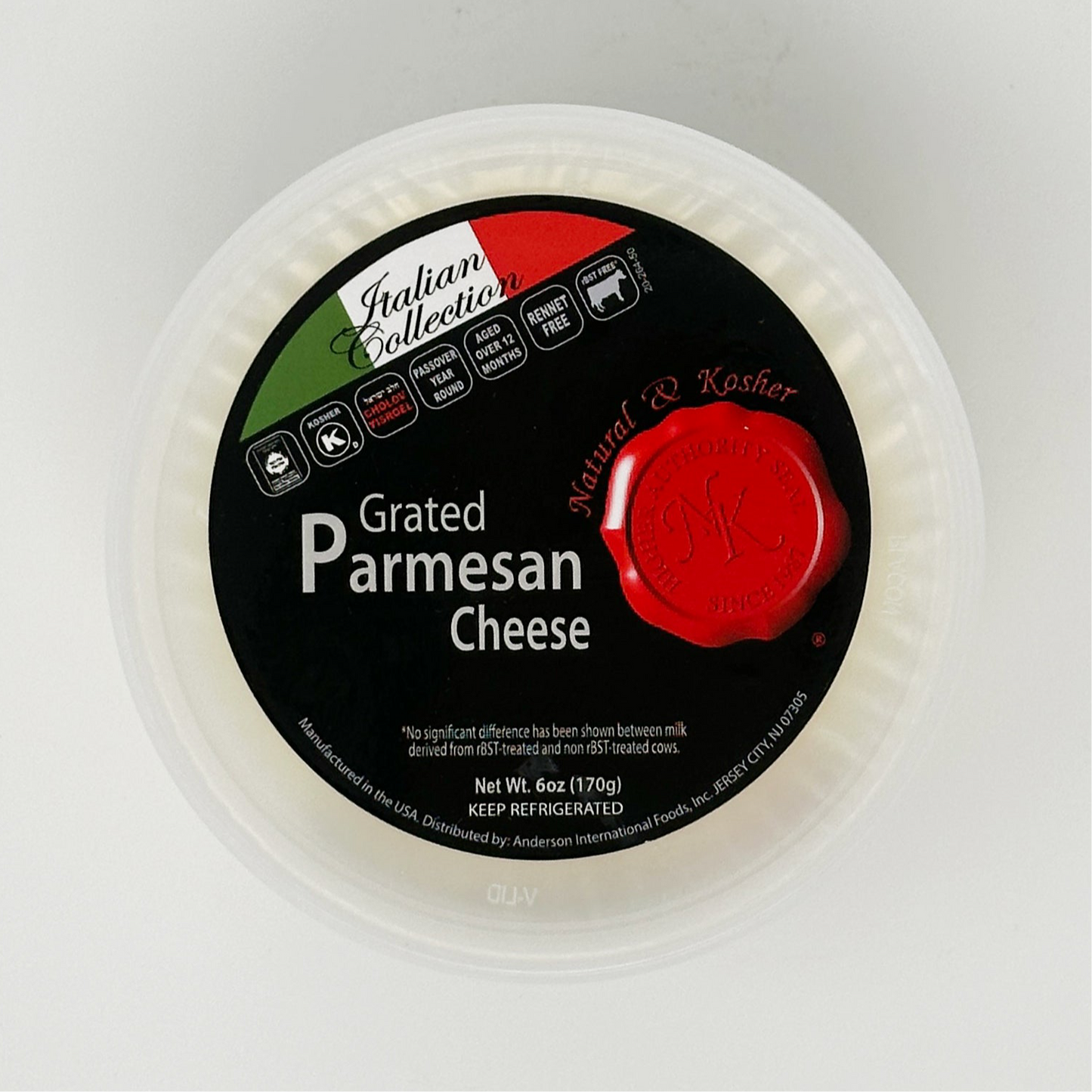 Natural & Kosher Grated Parmesan Cheese 6 oz