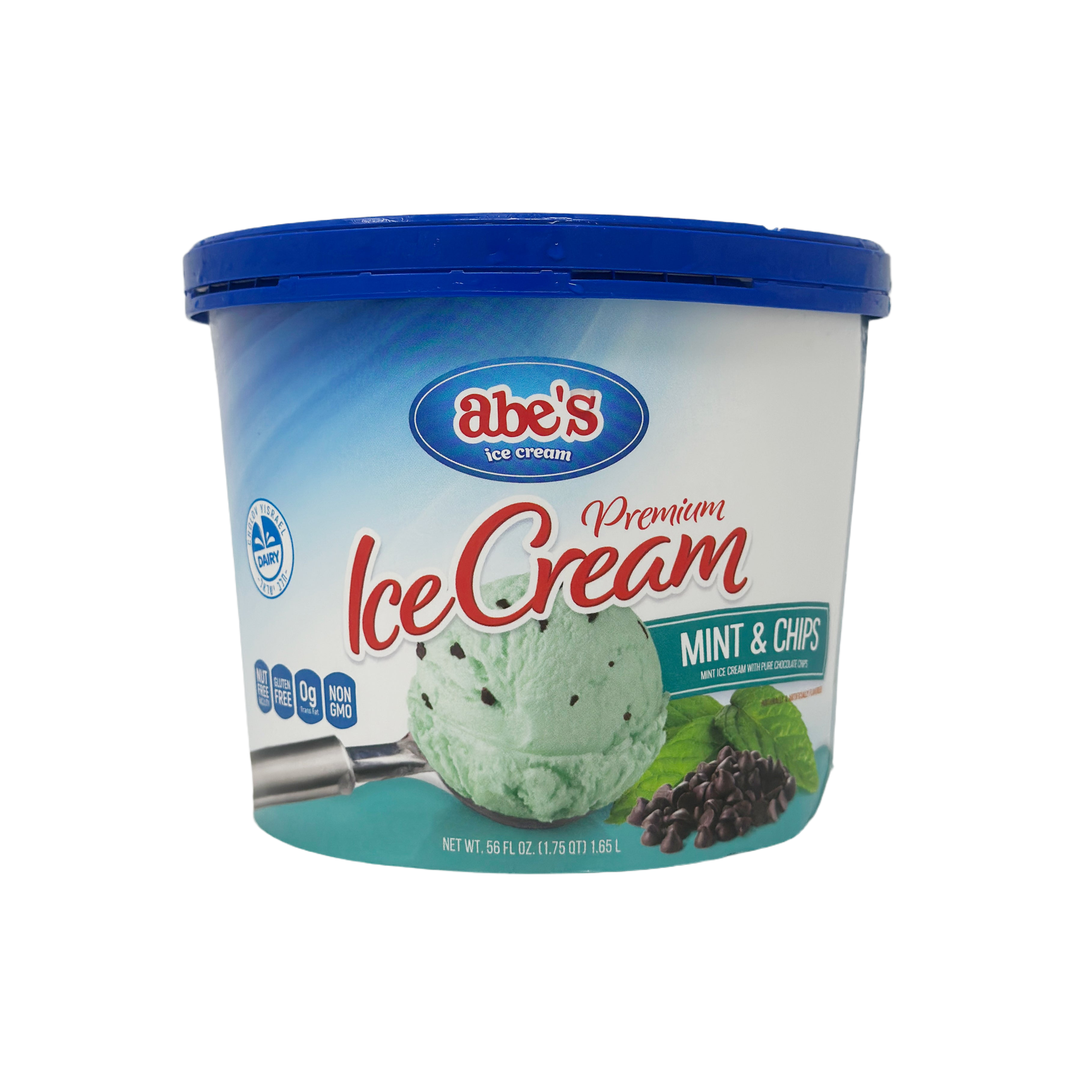Abe's Ice Cream Mint & Chips 0.5 gal– Miami Kosher Food