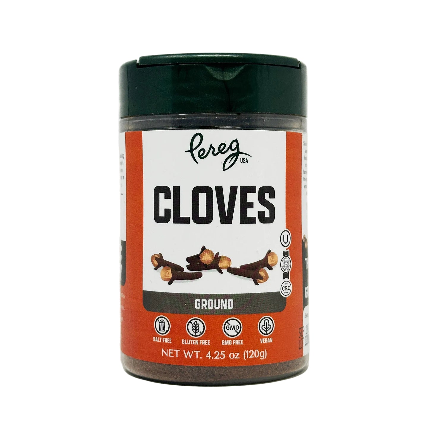 A container of Pereg Cloves Ground spice in 4.25 oz packaging.