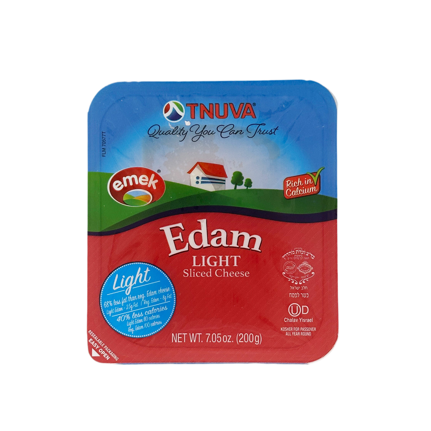 Tnuva Light Edam Cheese Sliced  7.05 oz
