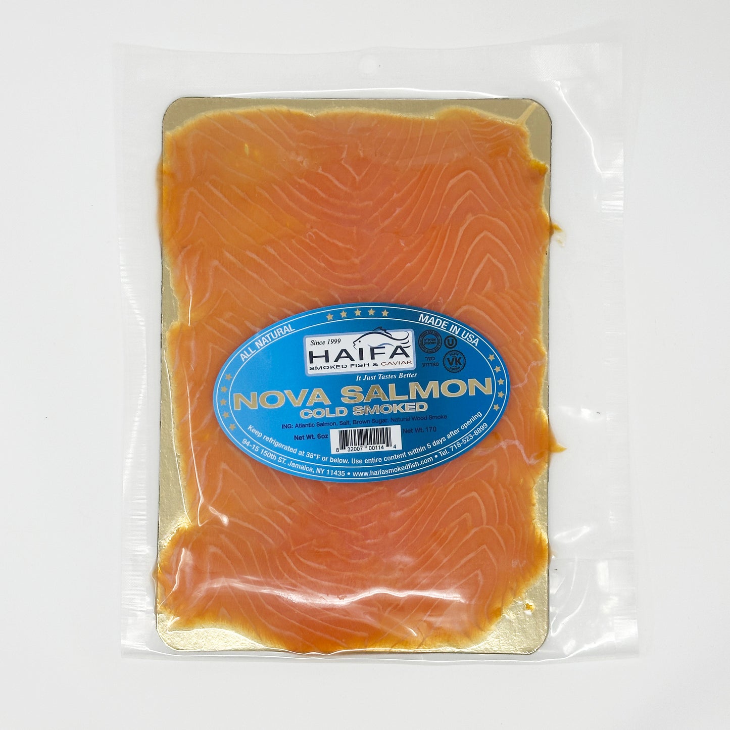 Haifa Nova Salmon Cold Smoked 8 oz