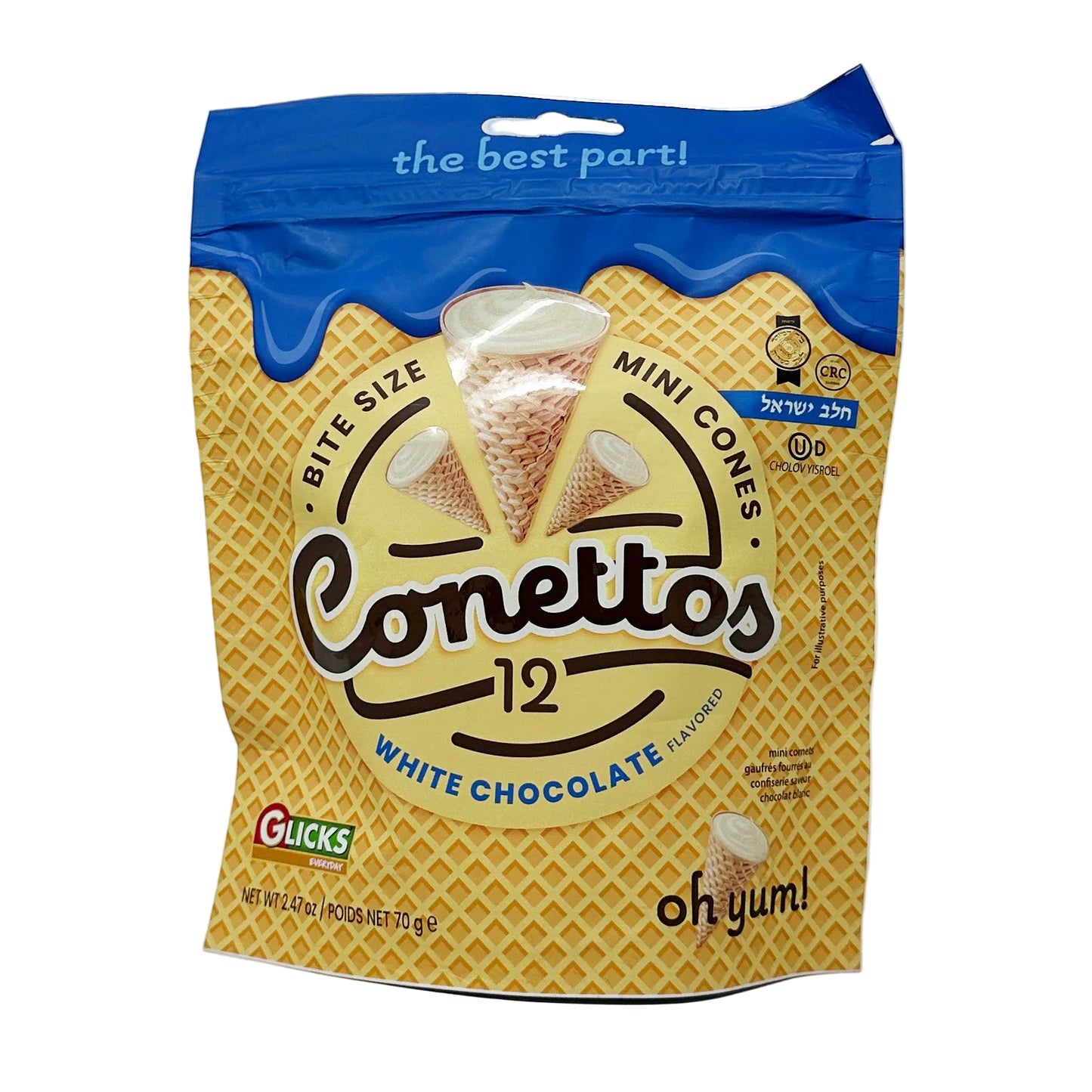 Glicks Conettos White Chocolate 2.47 oz