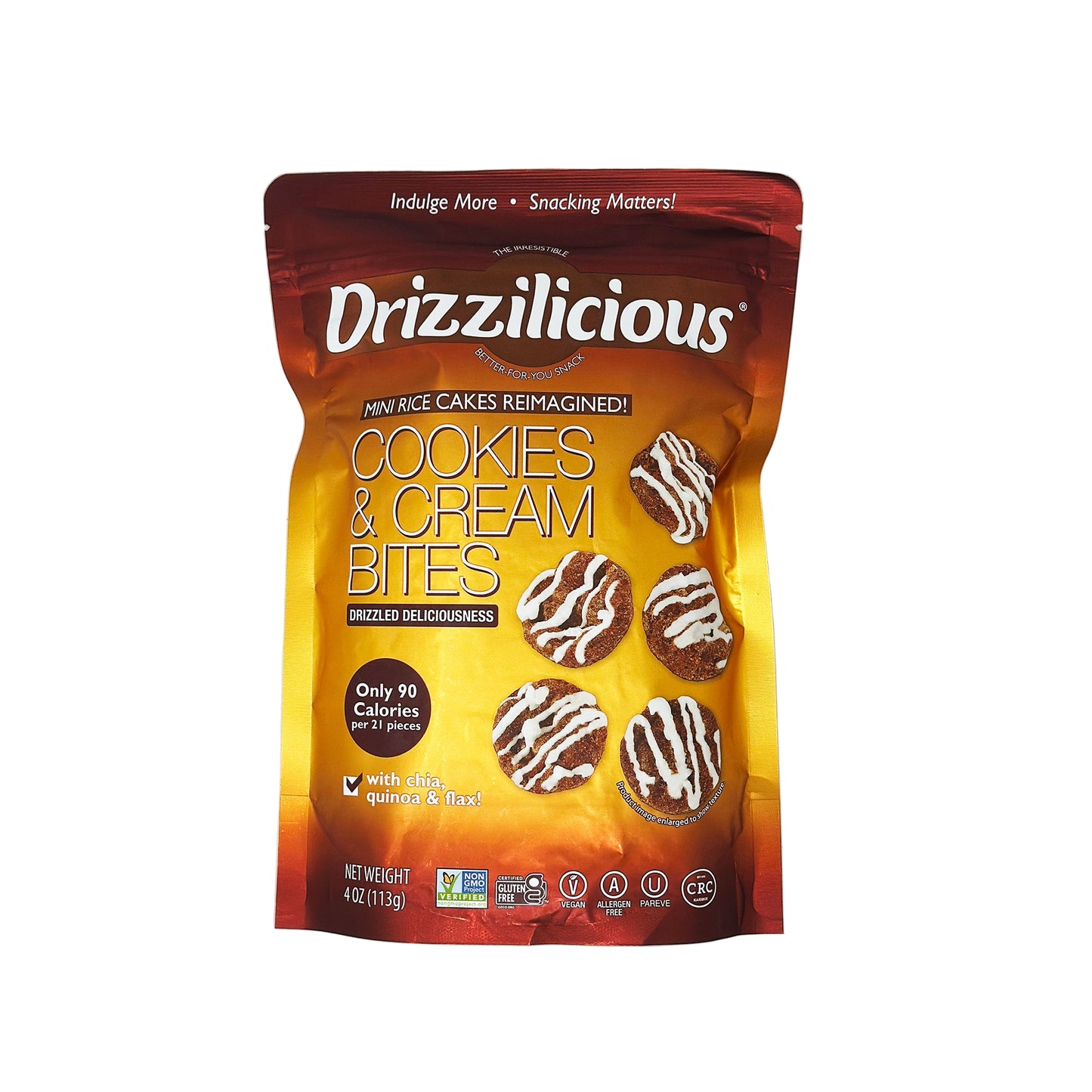 Drizzilicious Cookies Cream Bites 4 oz