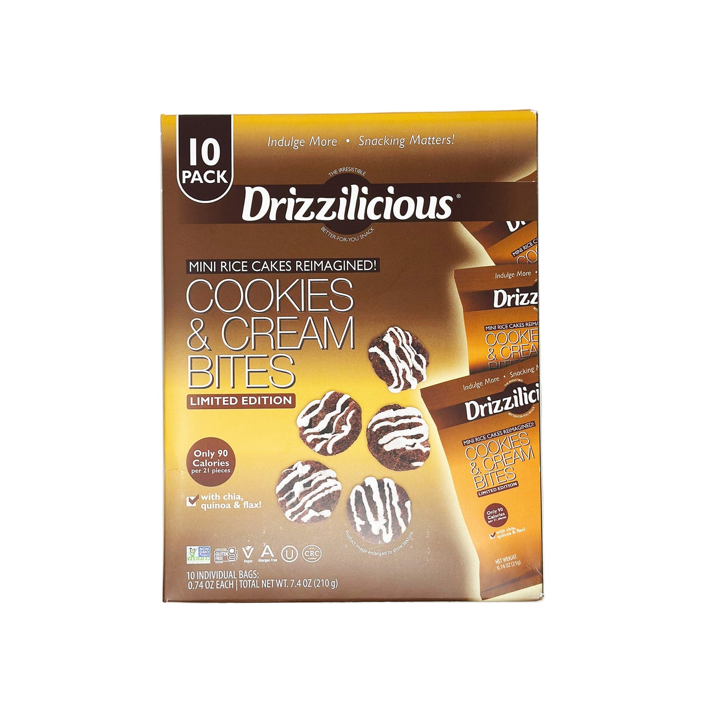 Drizzilicious Cookies & Cream Bites 10 Pack 7.4 oz