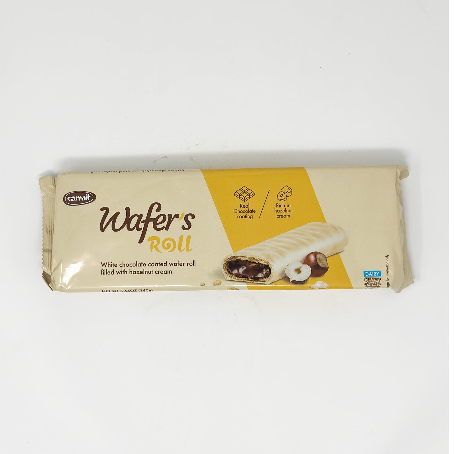Carmit Wafer's Roll White Chocolate Hazelnut 5.6 oz