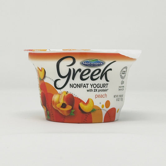Norman's Greek Yogurt Peach 6 oz