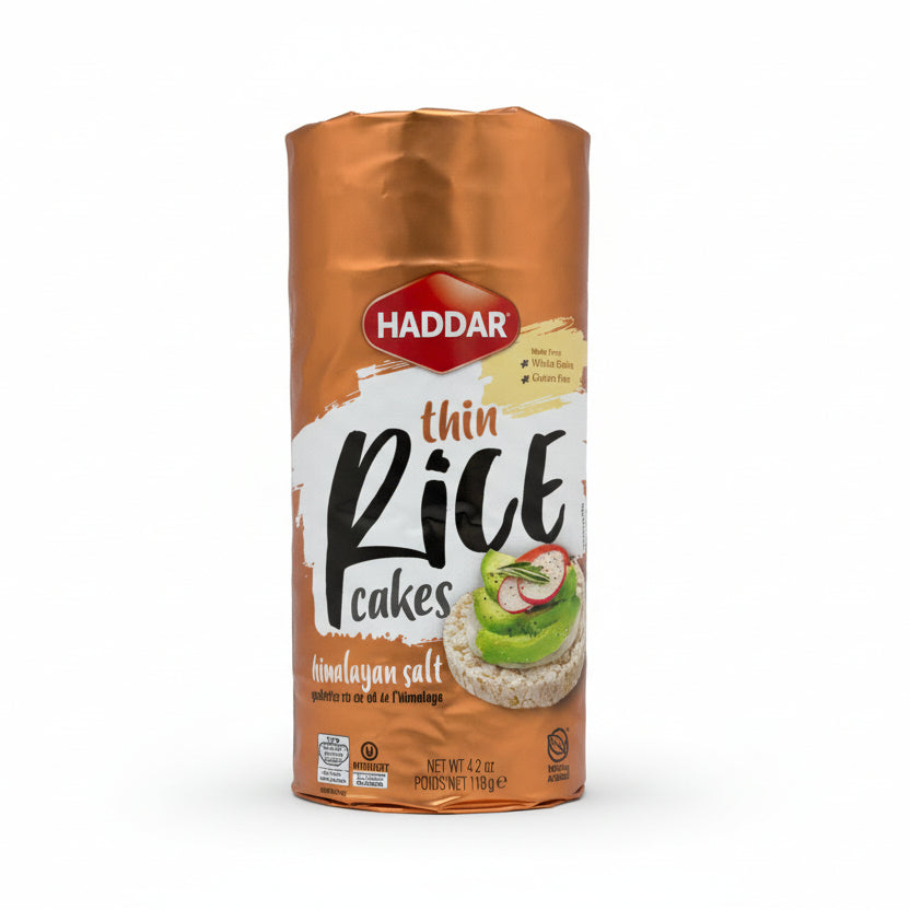 Haddar thin rice cakes package
