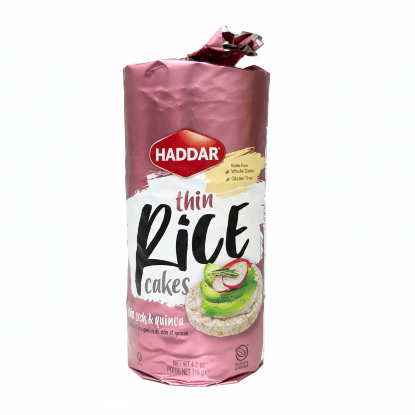 Haddar thin rice cakes package