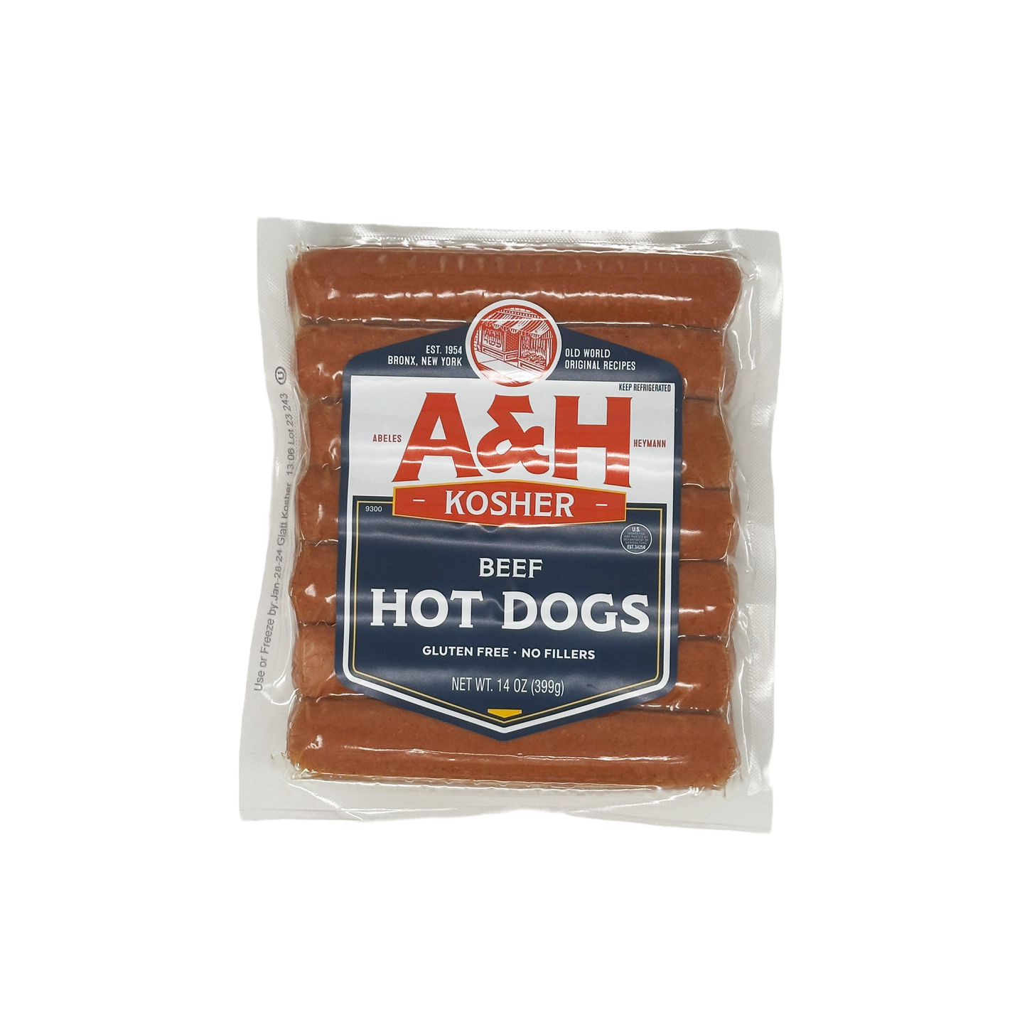 A&H Beef Hot dogs 14 oz