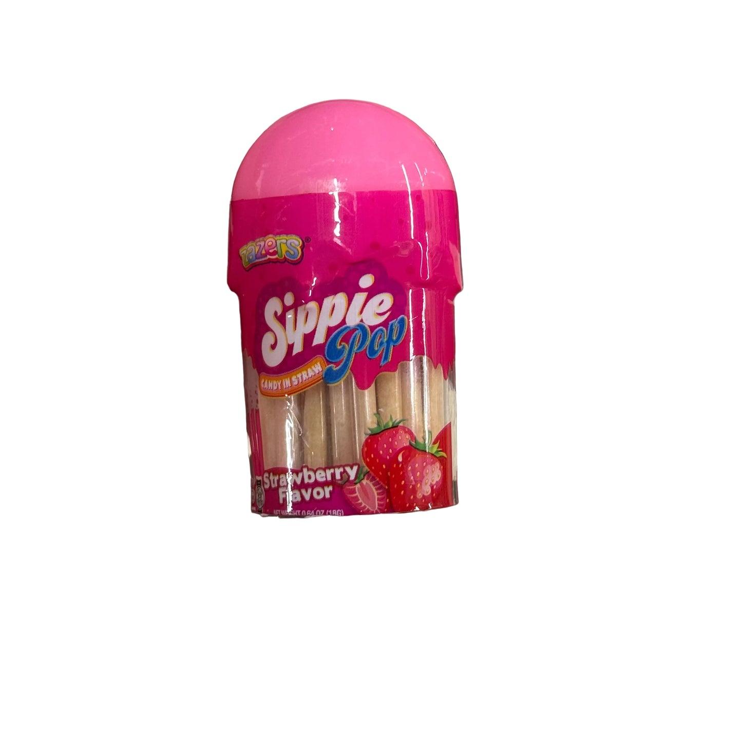 Zazers Sippie Candy Straws Strawberry