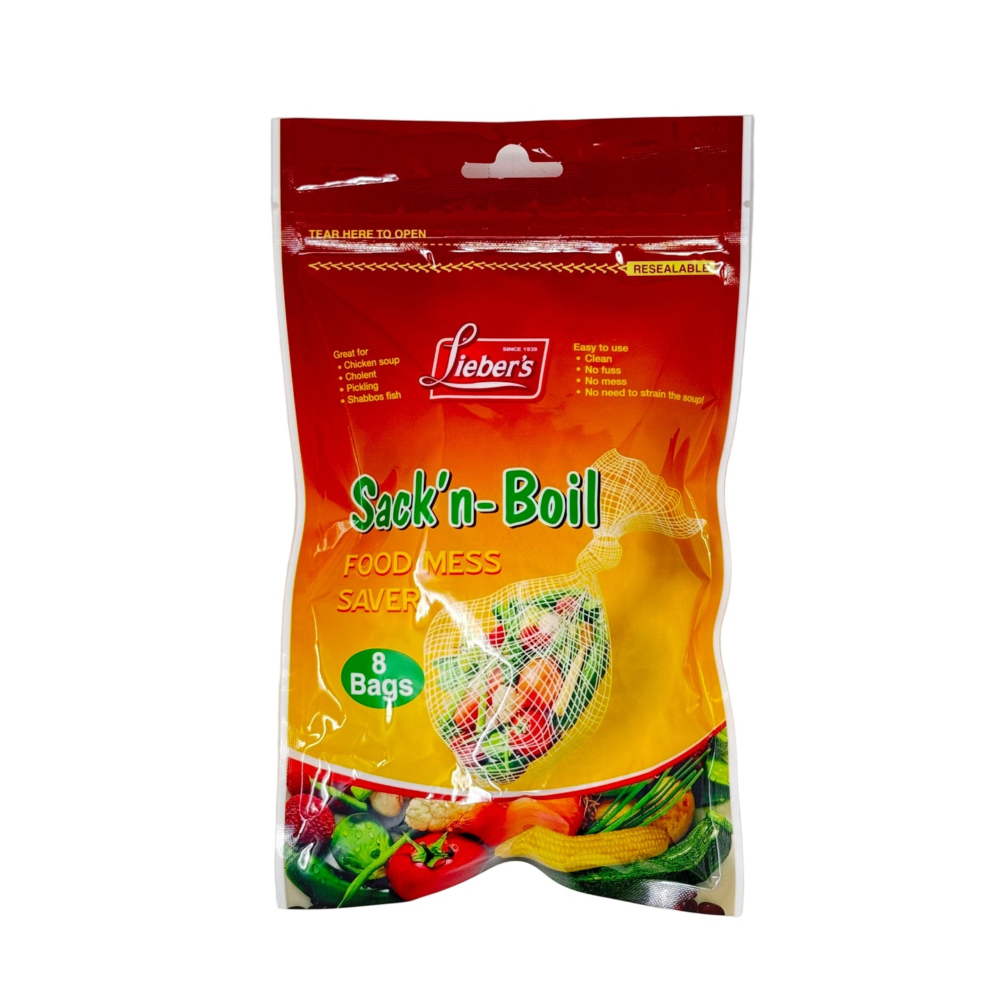 Fleber's Sack 'n' Boil packaging on a white background