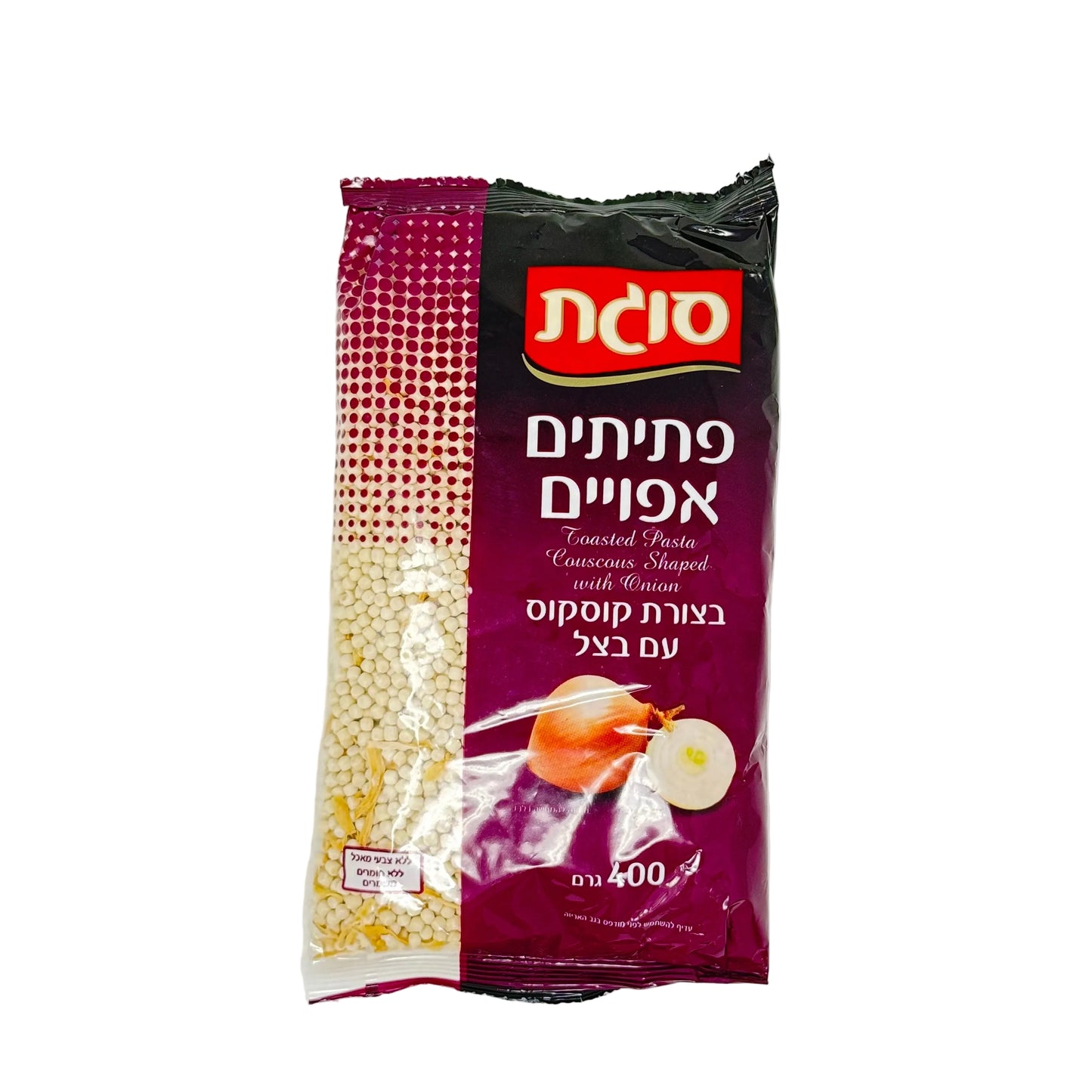 Purple package of Splot pasta with text on a white background