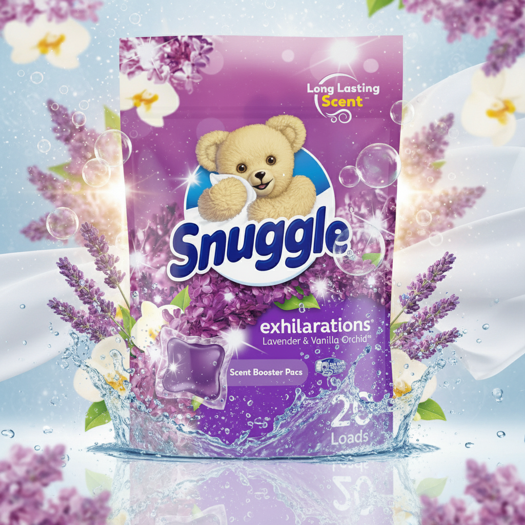 Snuggle Exhilarations in Wash Laundry Scent Booster Pacs, Lavender & Vanilla Orchid, 20 Count