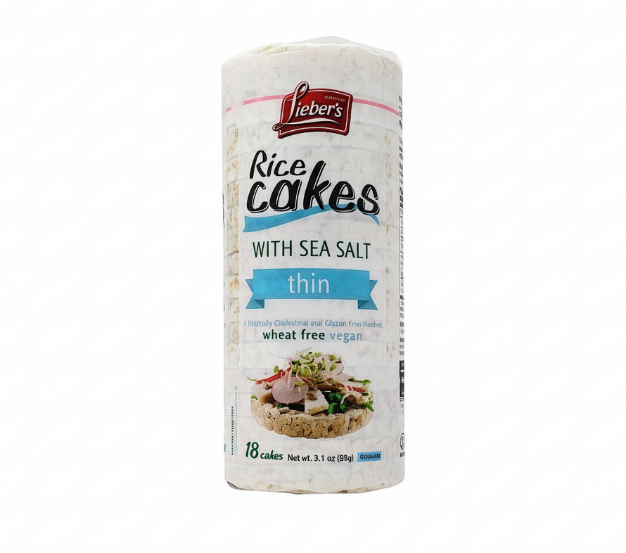 Lieber's Rice Cakes Whit Sea Salt Thin 3.1 oz