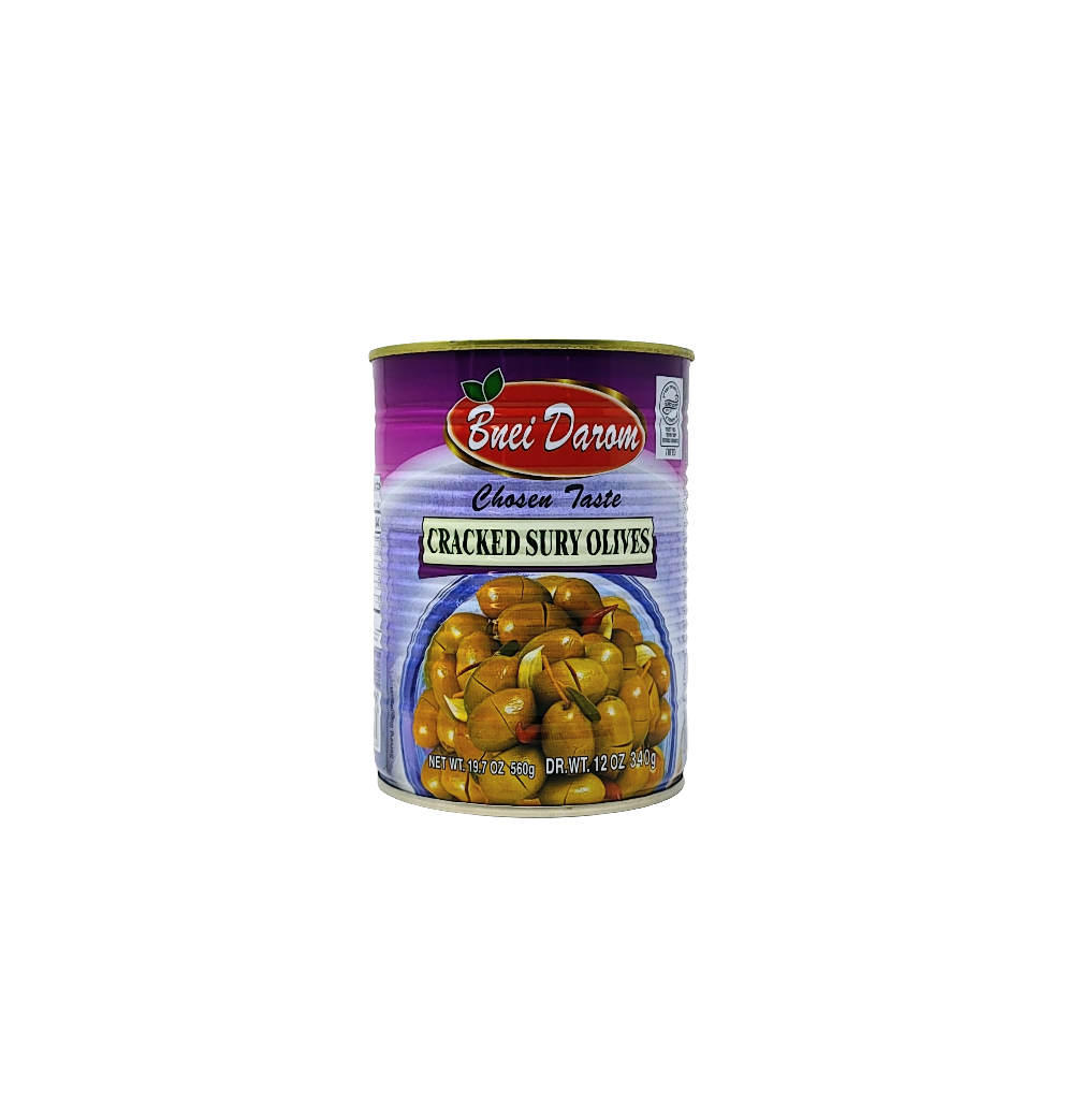 Bnei Daron Cracked Sury Olives 19.7 oz