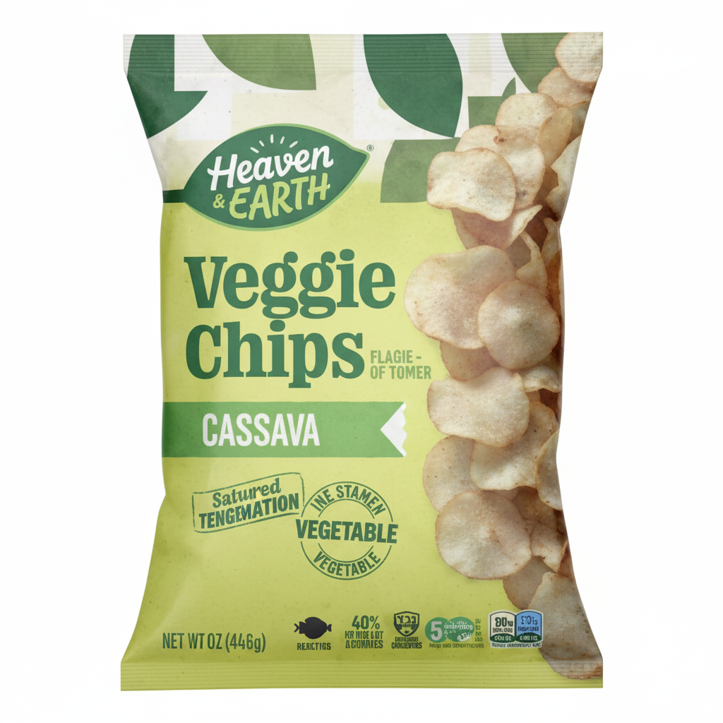 HEAVEN & EARTH 5 OZ CASSAVA CHIPS - Passover