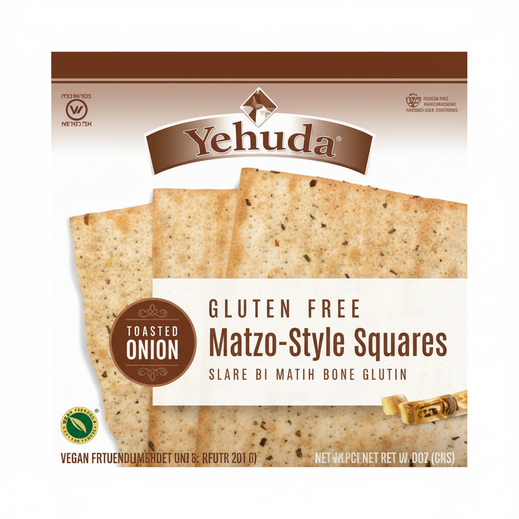 YEHUDA GLUTEN FREE ONION MATZO SQUARES - Passover