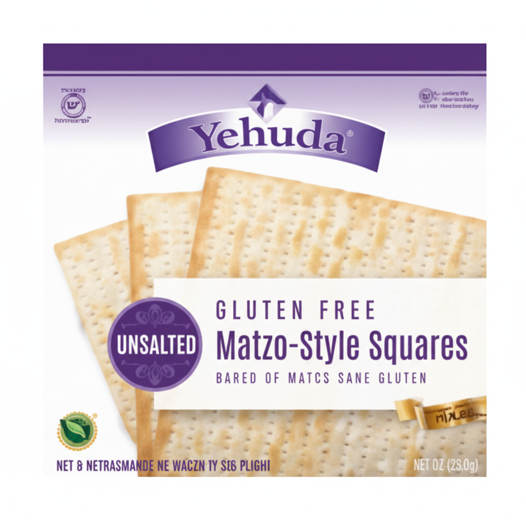 YEHUDA GLUTEN FREE UNSALTED MATZO SQUARES - Passover