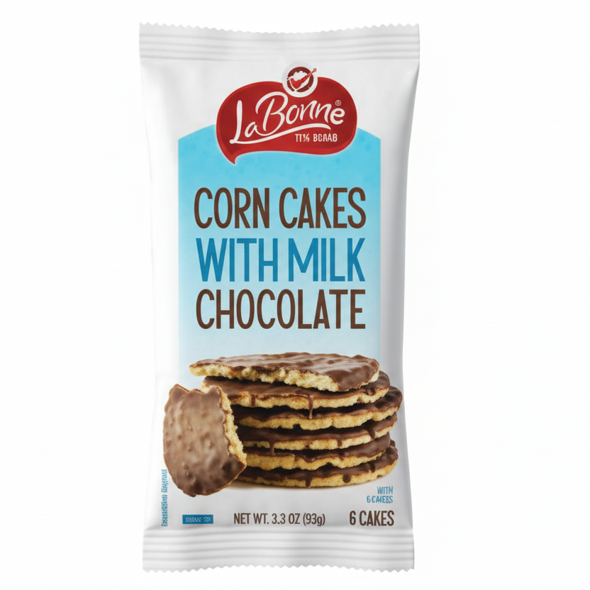 Lieber's Choc. Coated Corn Cakes (Milk) - Passover