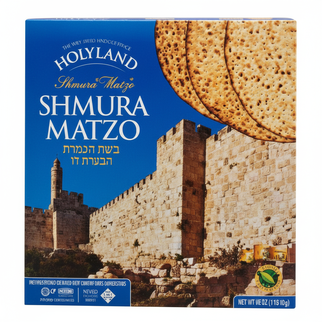 HOLYLAND HANDMADE SHMURA ROUND MATZOH 1lb - Passover