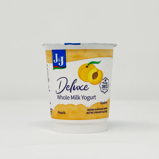 J&J Delux Yogurt Peach 6 oz