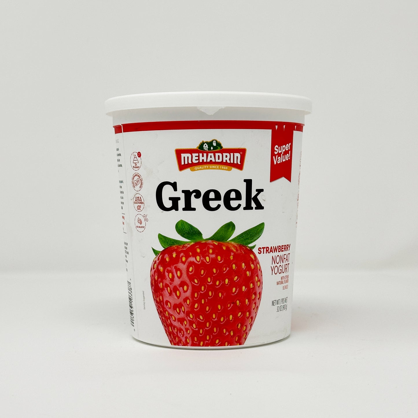 Mehadrin Greek Yogurt Strawberry 32 oz